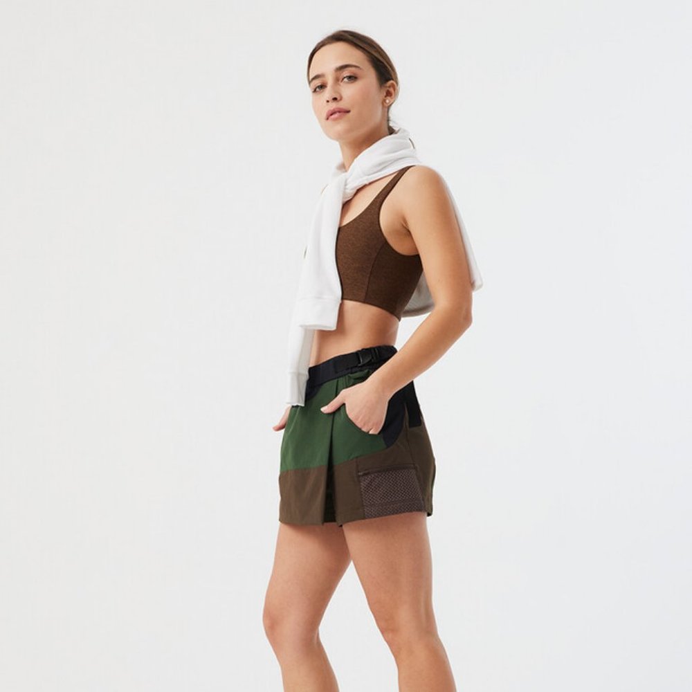 Outdoor Voices Rectrek 3" Skort Black/Hunter/Espresso - Picture 10 of 15